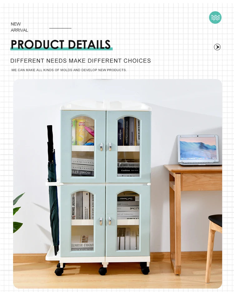 Home bedroom removeable Storage Organizer, Book Shelf, DIY Plastic Closet Cabinet