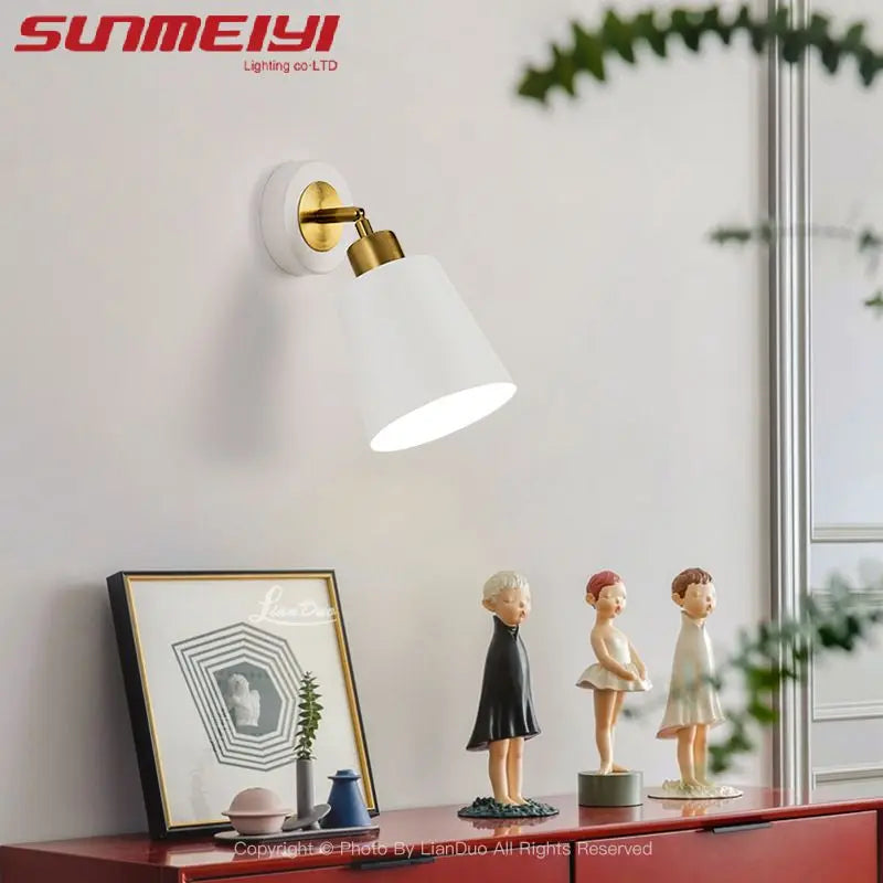 Modern Simple Bedroom Bedside Lamp Nordic Creative Living Room Background Wall lamp Aisle Porch Lamp Balcony Wall Lamp