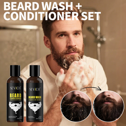 Men's Beard Care Kit Beard Clean Shampoo moisturize Beard Conditioner Beard Wash Natural Beard Care Beard Styling Products