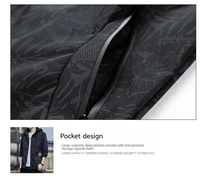 Sport Coat Men's New Style Casual Waterproof Outdoor Jacket for Spring Fashion Print Men's Clothing Outdoor Jacket for Men With