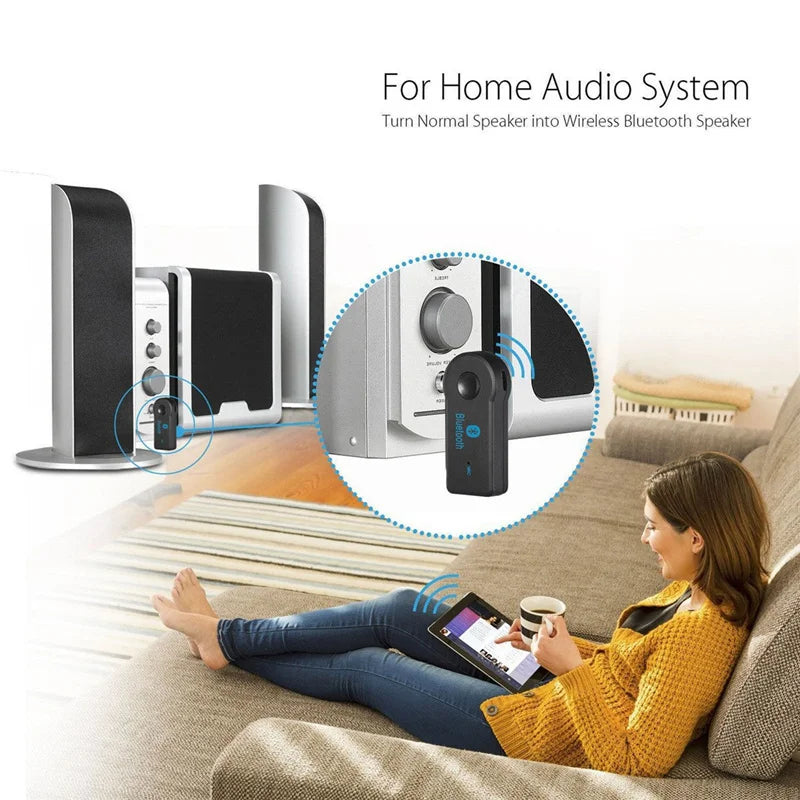 جهاز استقبال مكبر الصوت، مستقبل AUX بلوتوث، مخرج ستيريو، نظام بث الموسيقى للسيارة، جهاز إرسال نظام الصوت بمقبس 3.5 مم، محول لاسلكي