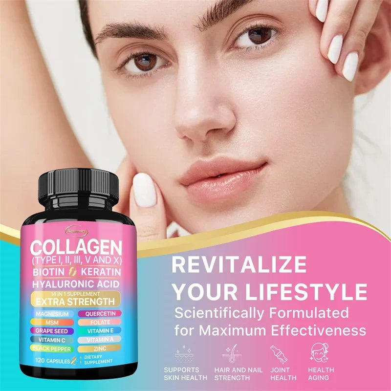 Collagen Supplement - Anti-aging, Antioxidant, Supports Skin Health, Boosts Immunity and Maintains Overall Well-being
