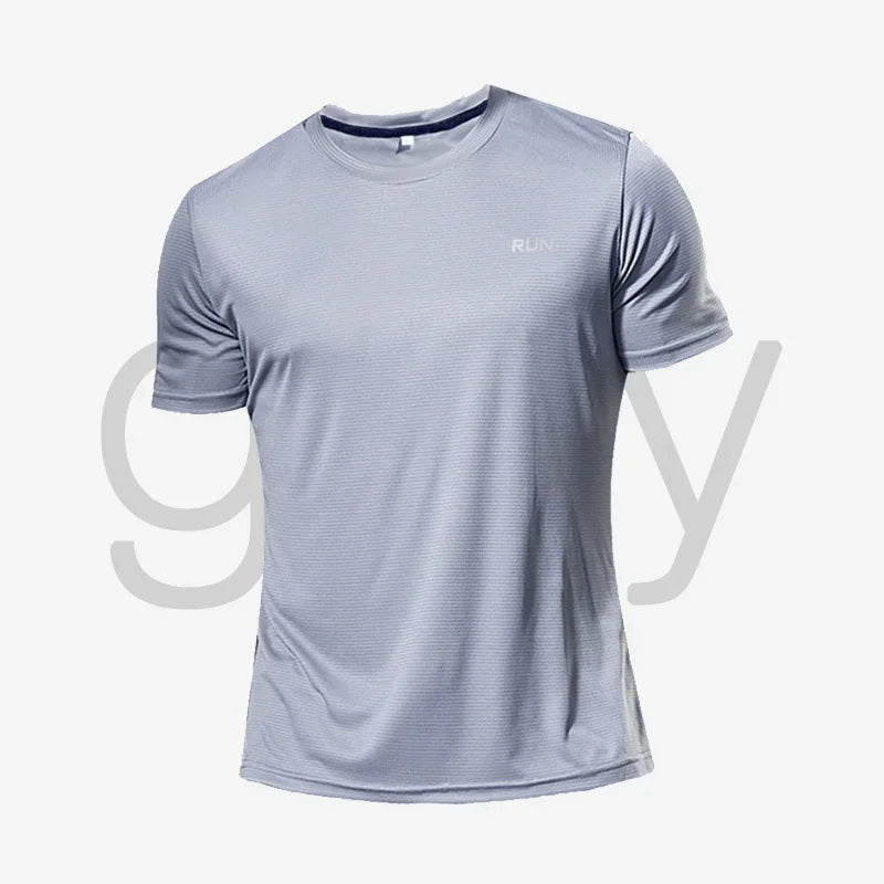 Summer Short-sleeved Sports Shirts, Multi-color Outdoor Fitness Clothing, Men's 3D T-shirts, Running Breathable Quick-drying Top