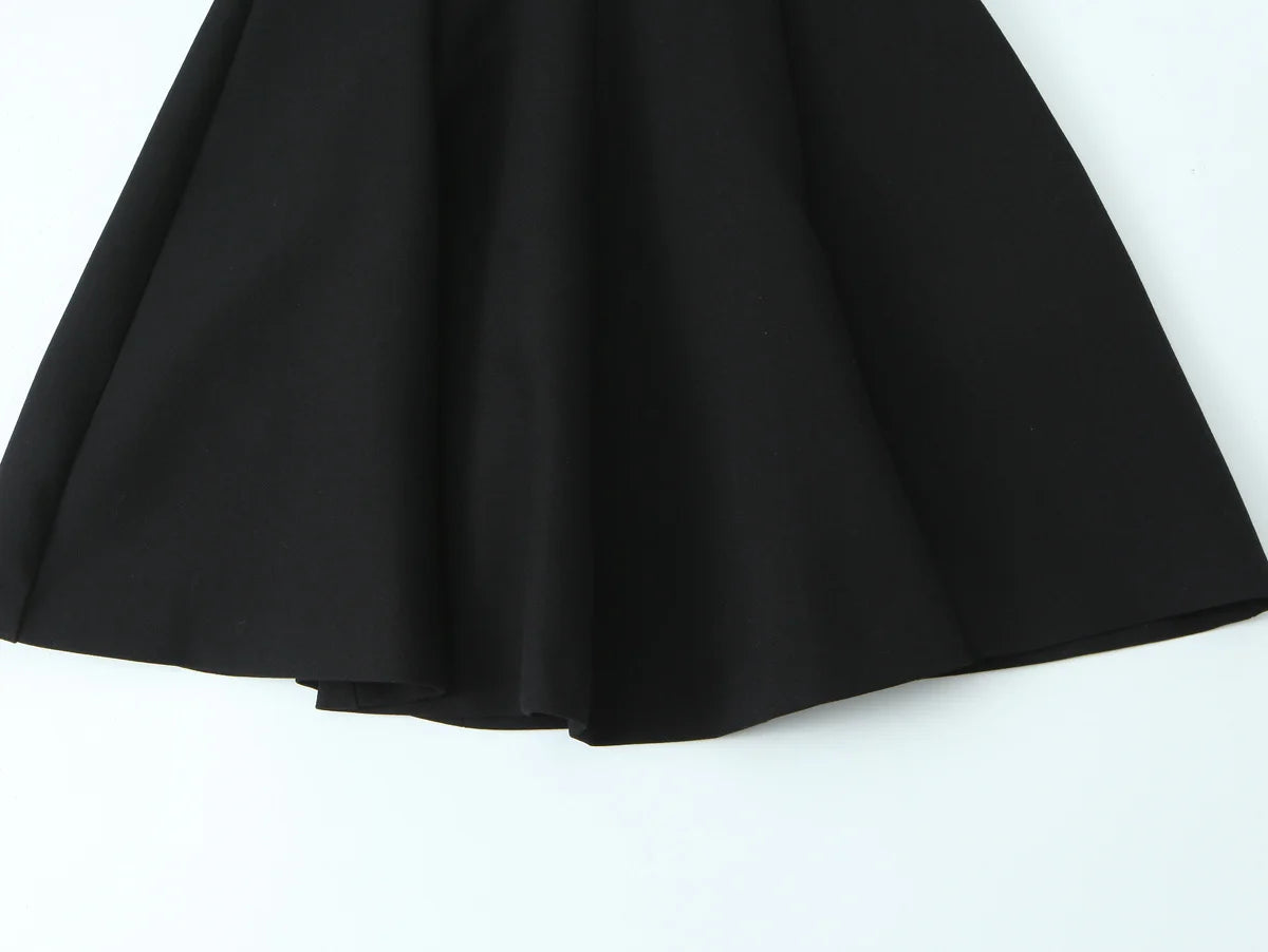 Women Fashion Dress 2025 Women Summer Autumn New Elegant Bow Decoration Short Sleeves Dress Women Hight Street Party Dress