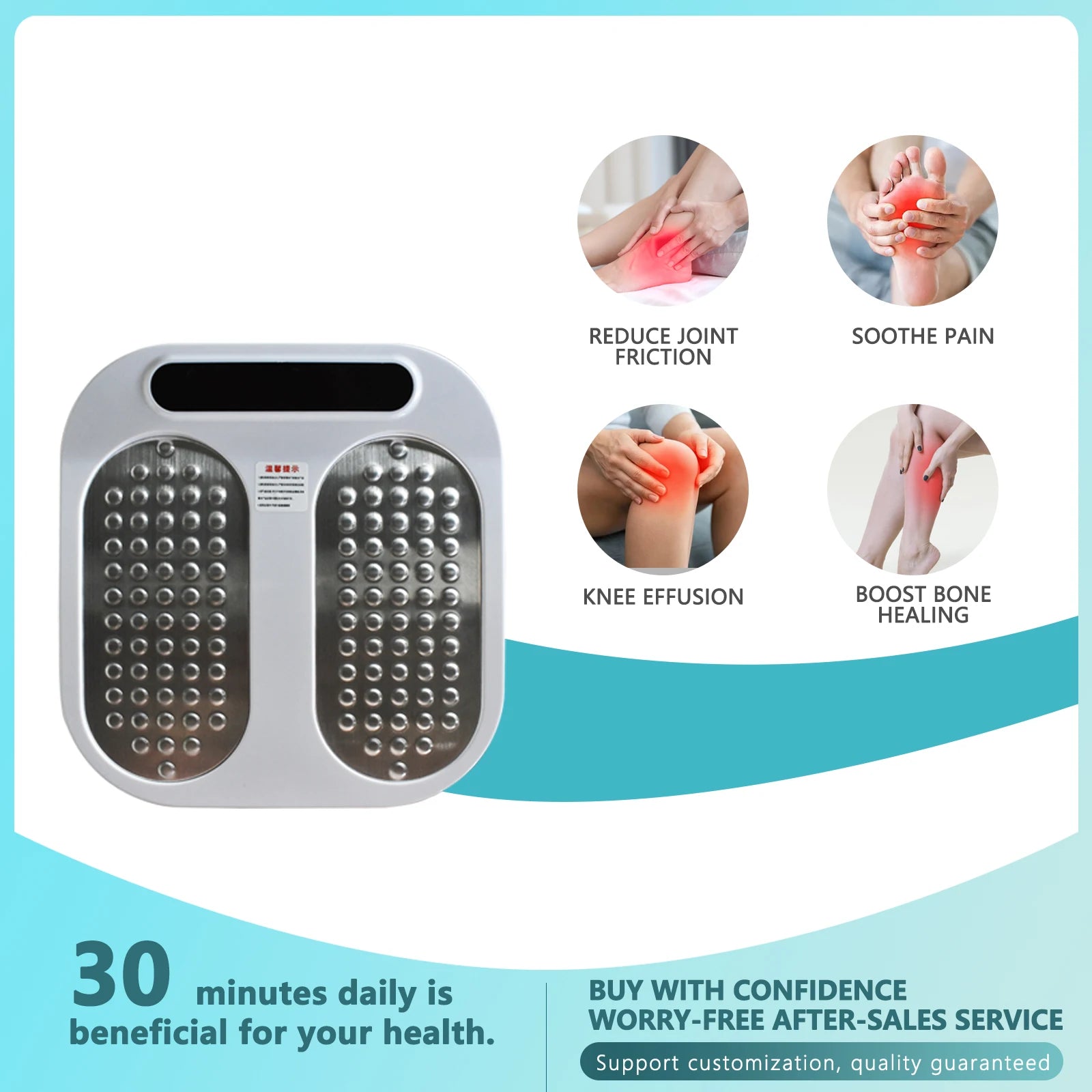 Upgrade P100 Terahertz Foot Therapy Machine Health Care Blood Circulation Foot Massage Meridian Apparatus for Personal Wellness