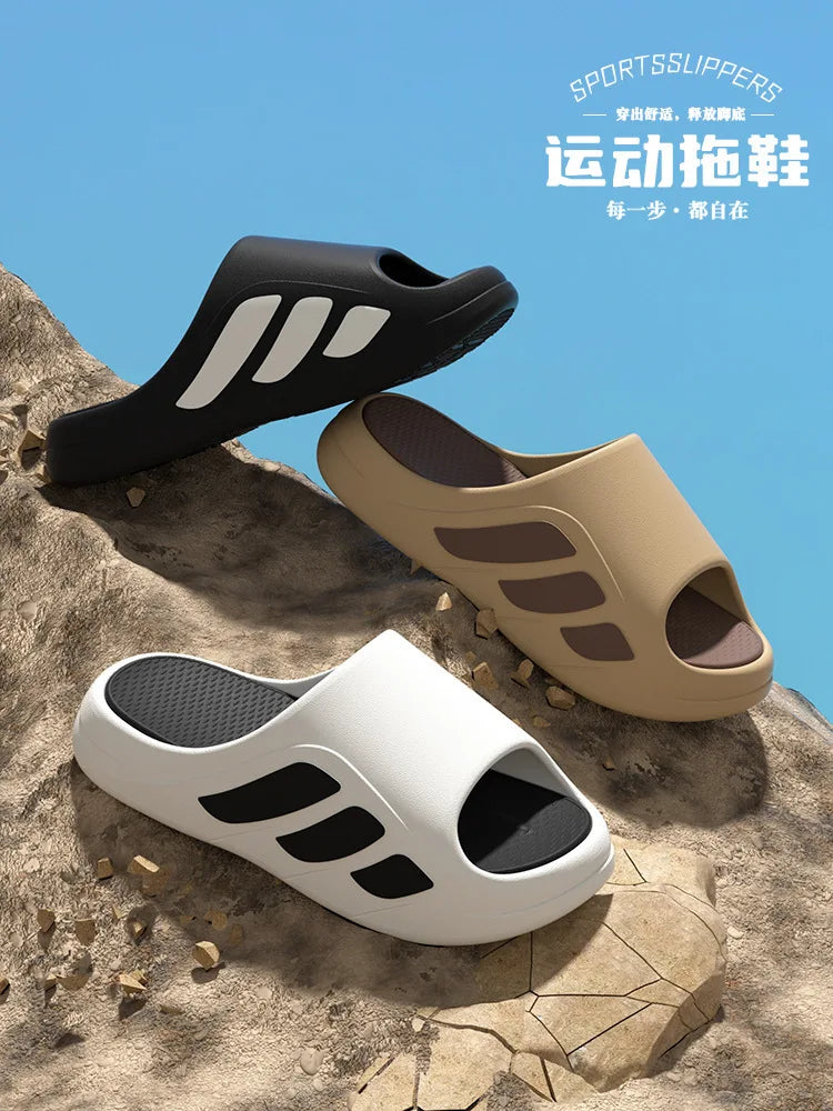 Outdoor sports slippers for men's home summer new style for wear thick sole non-slip eva anti-odor and outer wear sandals formen