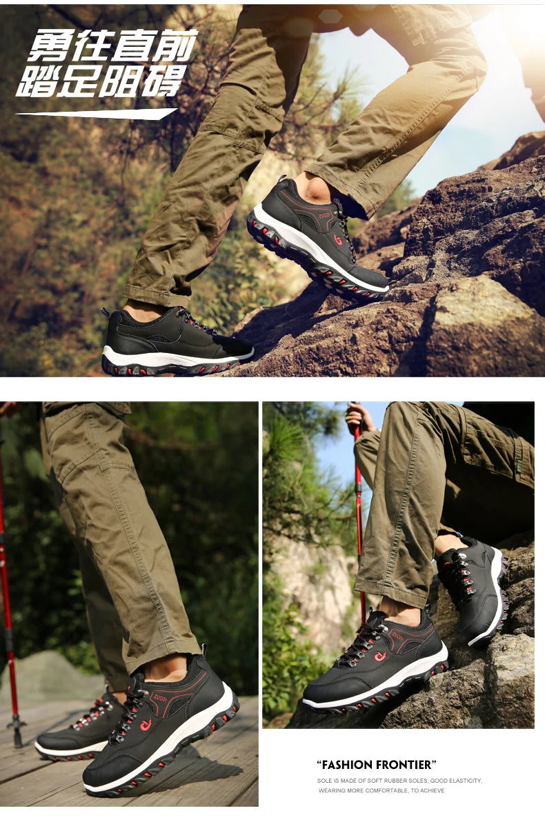 High-Quality Sports Shoes Men's Casual Shoes, Waterproof And Lightweight, Suitable For Outdoor Hiking, Mountaineering, City Work