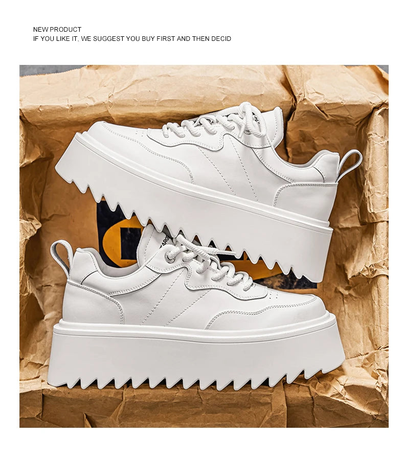 2025 New High Quality Men's Shoes Thick Soled Height Increasing Casual Skateboarding Shoe for Outdoor Running Sports Shoes