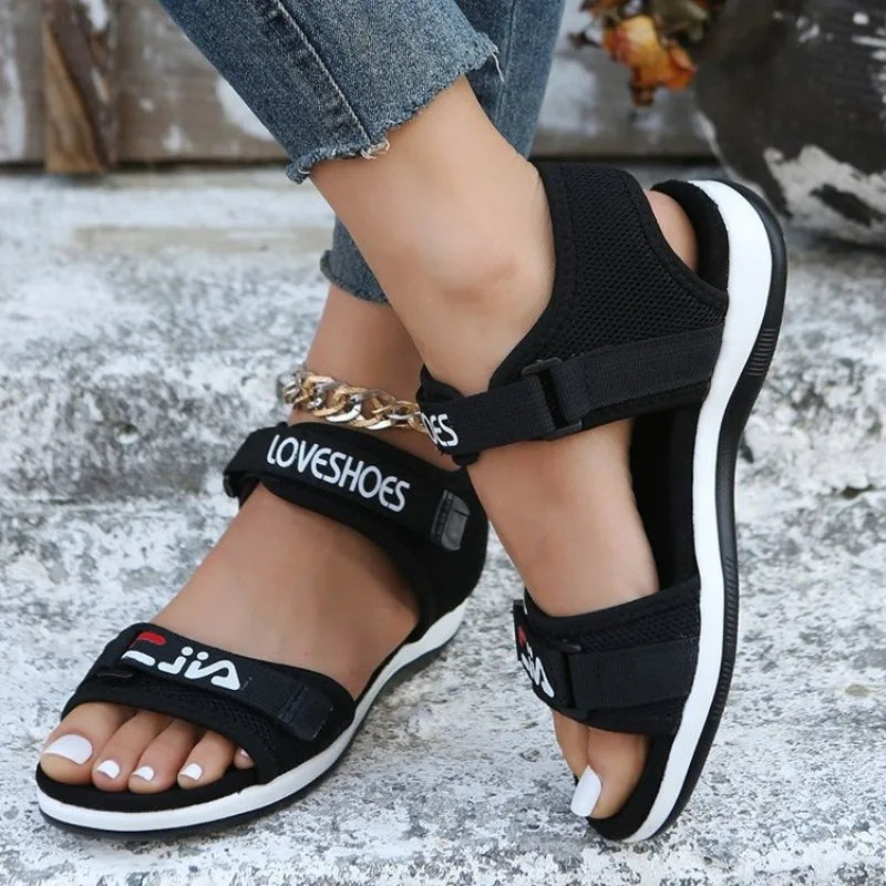Sports Sandals Summer New Open Toe Heightened Platform Sandals Women's Beach Shoes Athleisure Sandals Plus Size 35-43