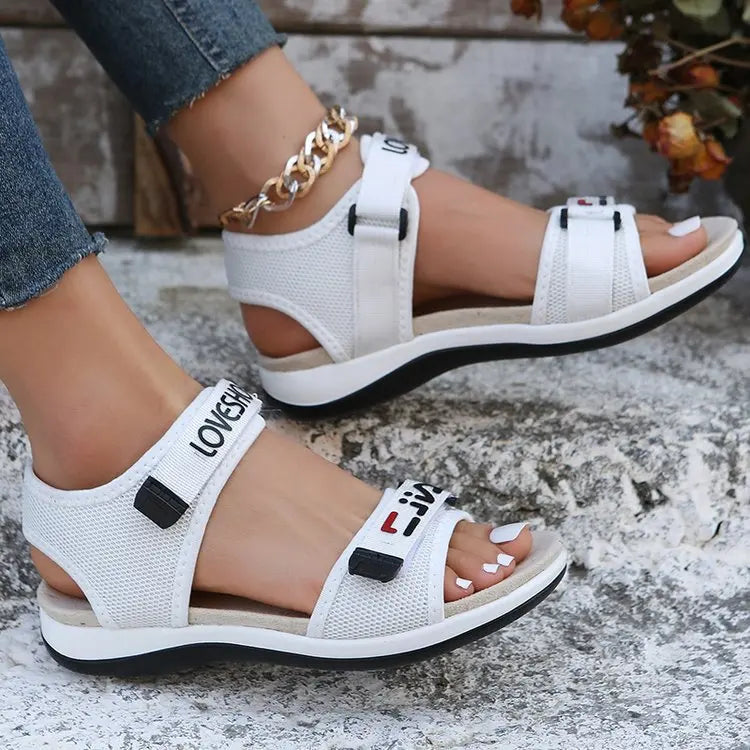 Sports Sandals Summer New Open Toe Heightened Platform Sandals Women's Beach Shoes Athleisure Sandals Plus Size 35-43