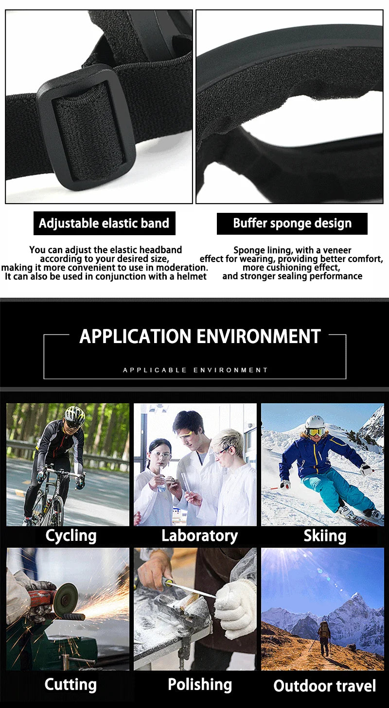 Outdoor Goggles, Ski Goggles, Windproof Goggles, Bicycle and Motorcycle Riding Glasses, Sports Glasses, Ski Goggles