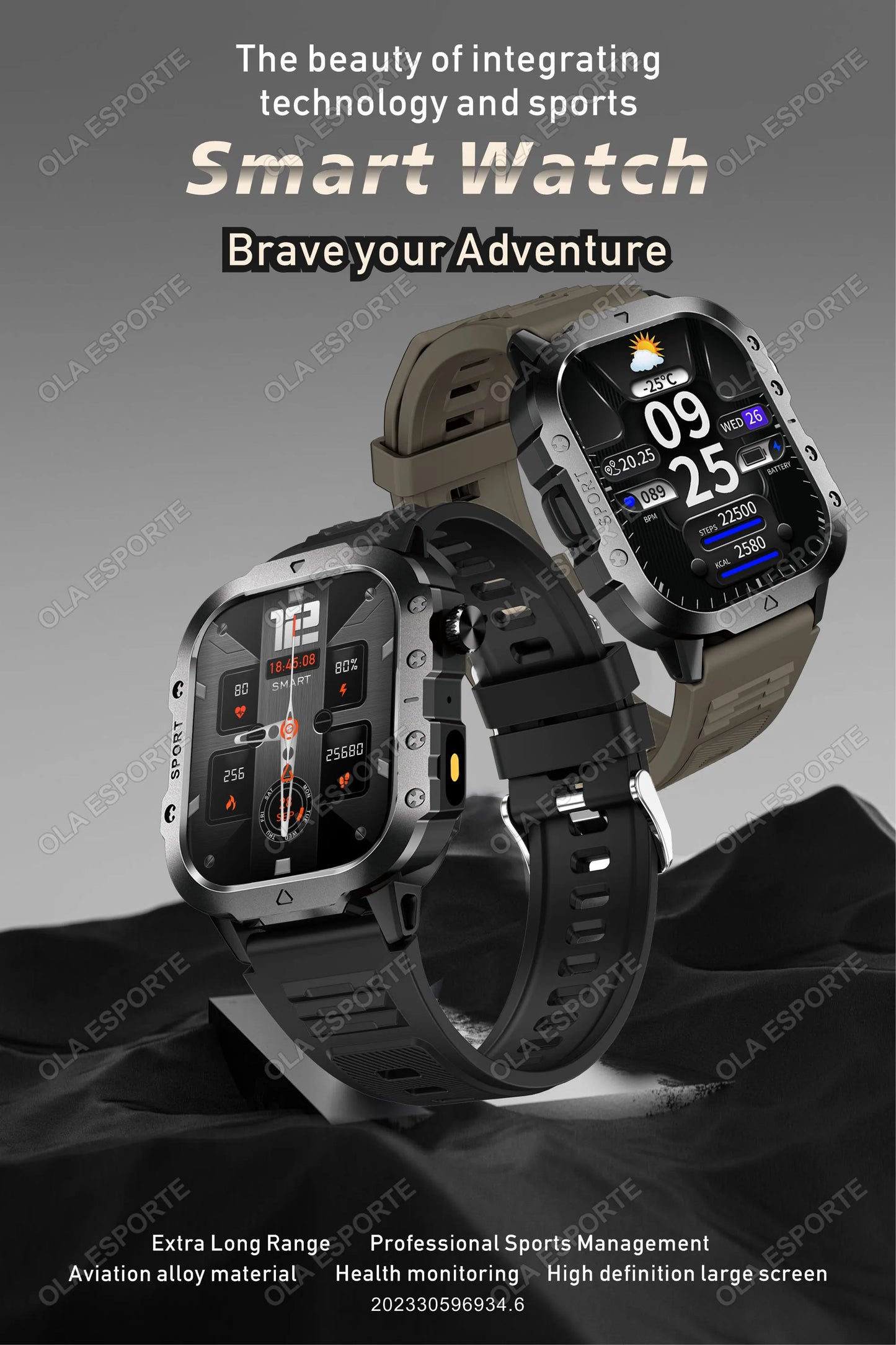 Outdoor Sports Smart Watch 2.01 Inch AMOLED Screen LED Flashlight Bluetooth Talking Smart Watch for Men Women Holiday Gifts 2025