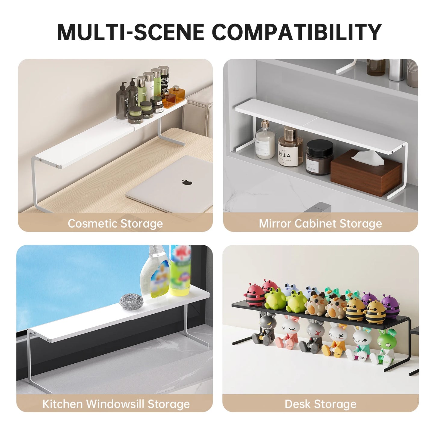 Mirror Cabinet Storage Box Bathroom Cabinet Partition Hanging Basket Organizer Cosmetics and Skin Care Products Bathroom Storage Rack