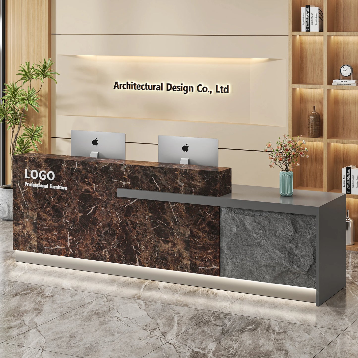 Kitchen Counter Reception Desks Decorations Display Beauty Salon Reception Desks Small Mostrador Negocio Commercial Furniture
