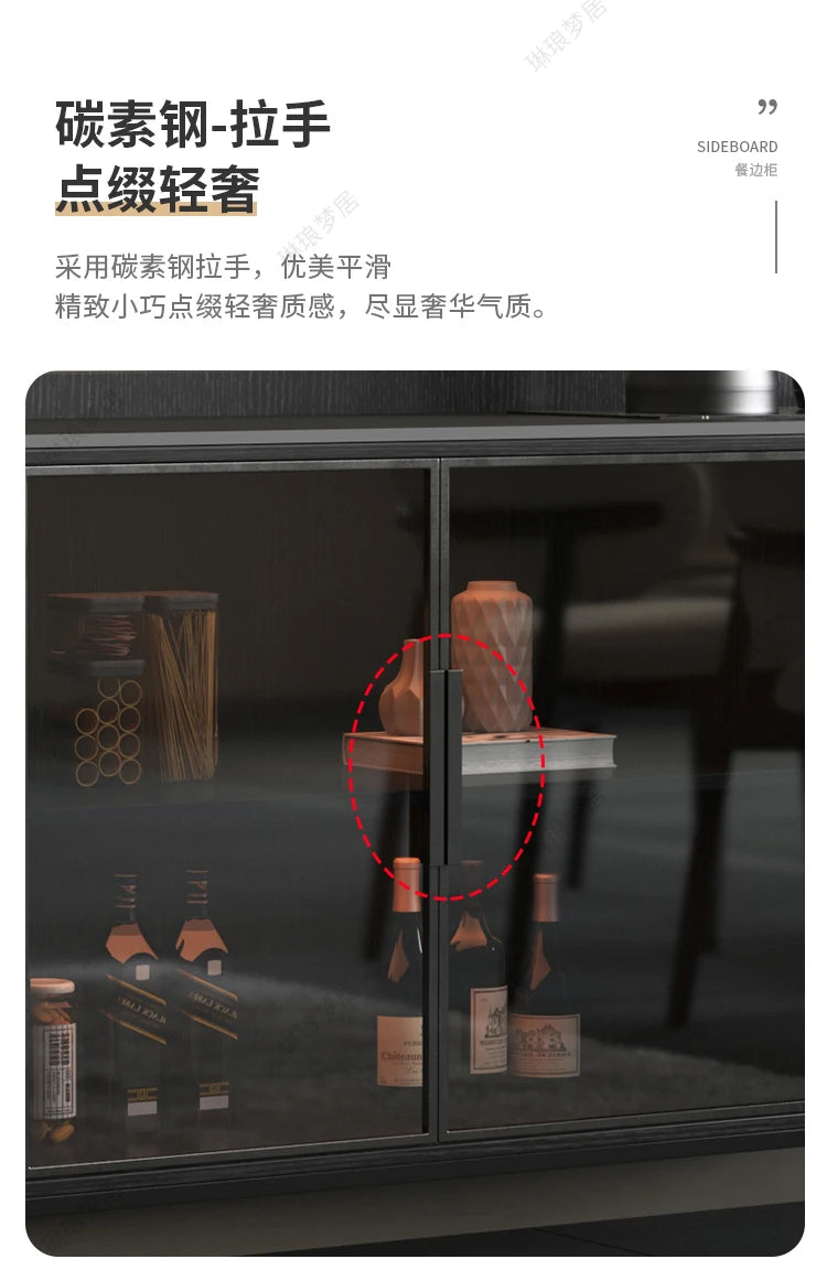 Kitchen Shelf Cabinets Living Room Storage Display Black Closets Cabinet Buffet Cupboard Mueble Recibidor De Entrada Decor