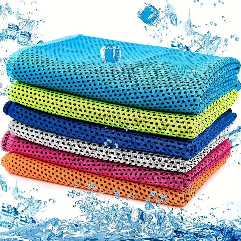 1Pcs Quick-Drying Sports Towel with Storage Box and Cooling Ice Blanket for Outdoor Fitness and Camping