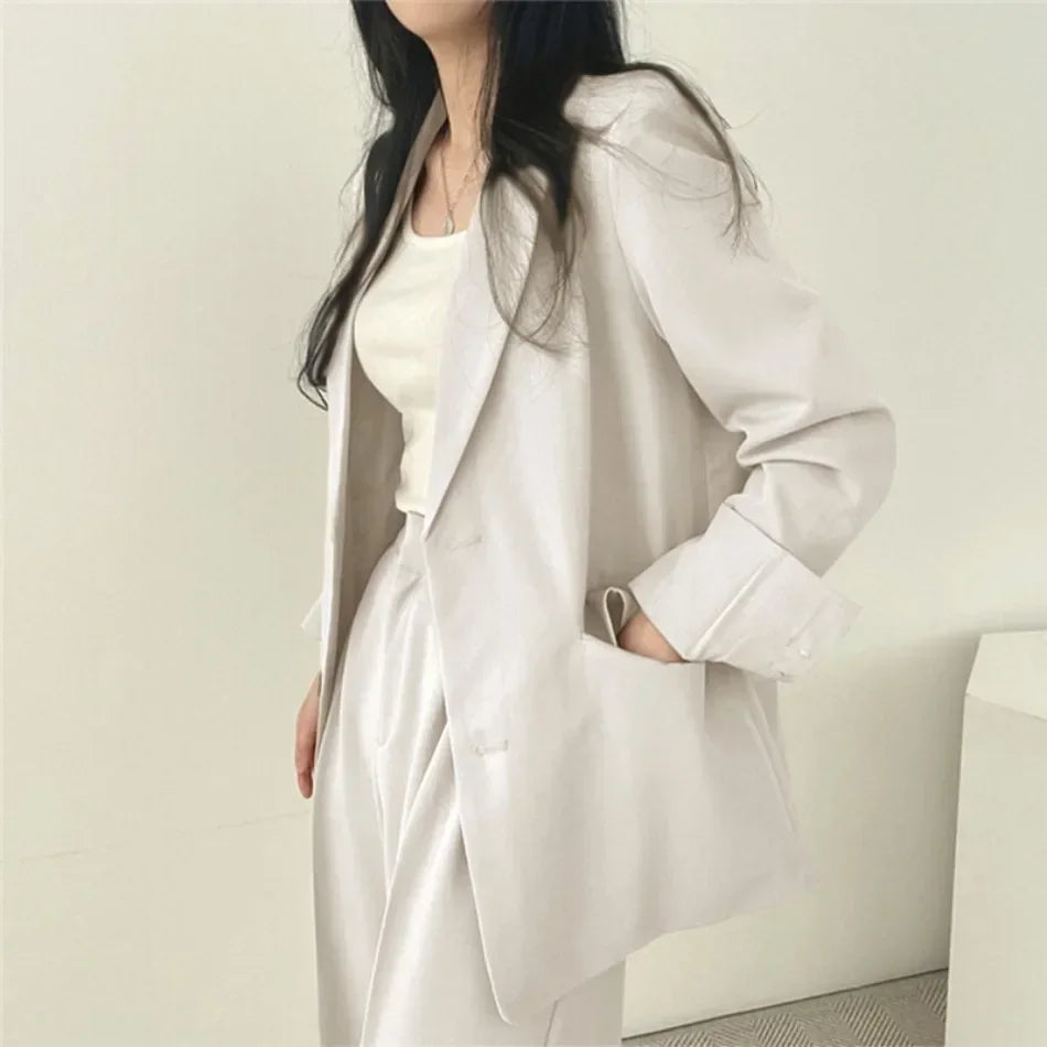 Fashion 2 Piece Sets Women Outfits Spring Autumn New in Korean Pants Sets Commuter Elegant Suit Coat 2 Piece Sets Women Jacket SwiftNest