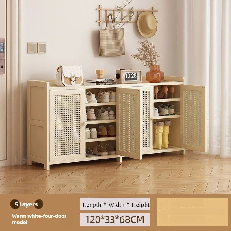 Home shoe cabinet multi-layer large-capacity shoe rack dustproof and breathable entrance storage cabinet