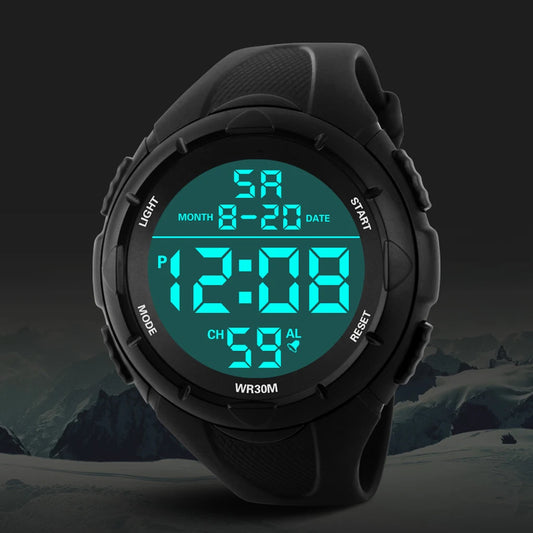 Sports Watch for Men Kid Student Teen Large dial Outdoor Sport Men Watch Multifunction digital Wristwatch Waterproof Alarm Clock