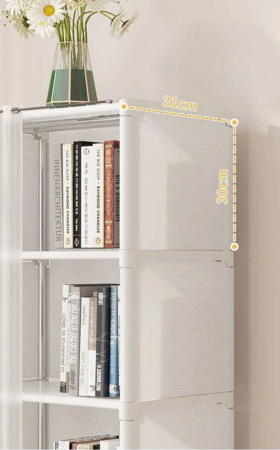 Simple Wardrobe Simple Cloth Wardrobe High-capacity Multipurpose Storage Rack Strong Load-bearing Capacity Dustproof Bookshelf
