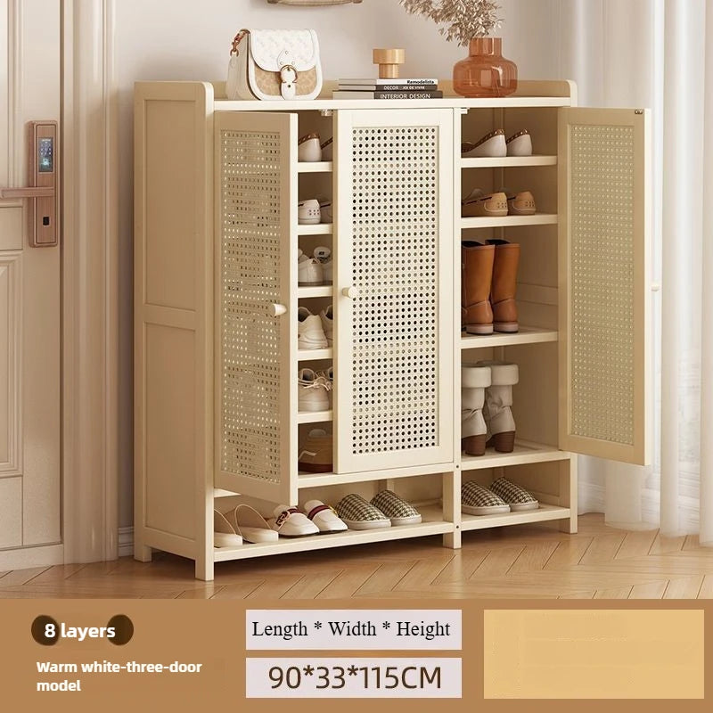 Home shoe cabinet multi-layer large-capacity shoe rack dustproof and breathable entrance storage cabinet