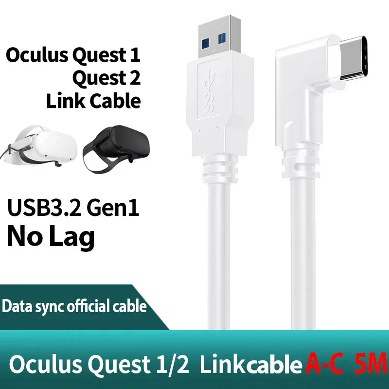 7M 6M 5M For Oculus Quest 2 Link Cable USB3.2 Quick Charge Cables For Quest2 VR Data Fast Charges VR Headset Accessories