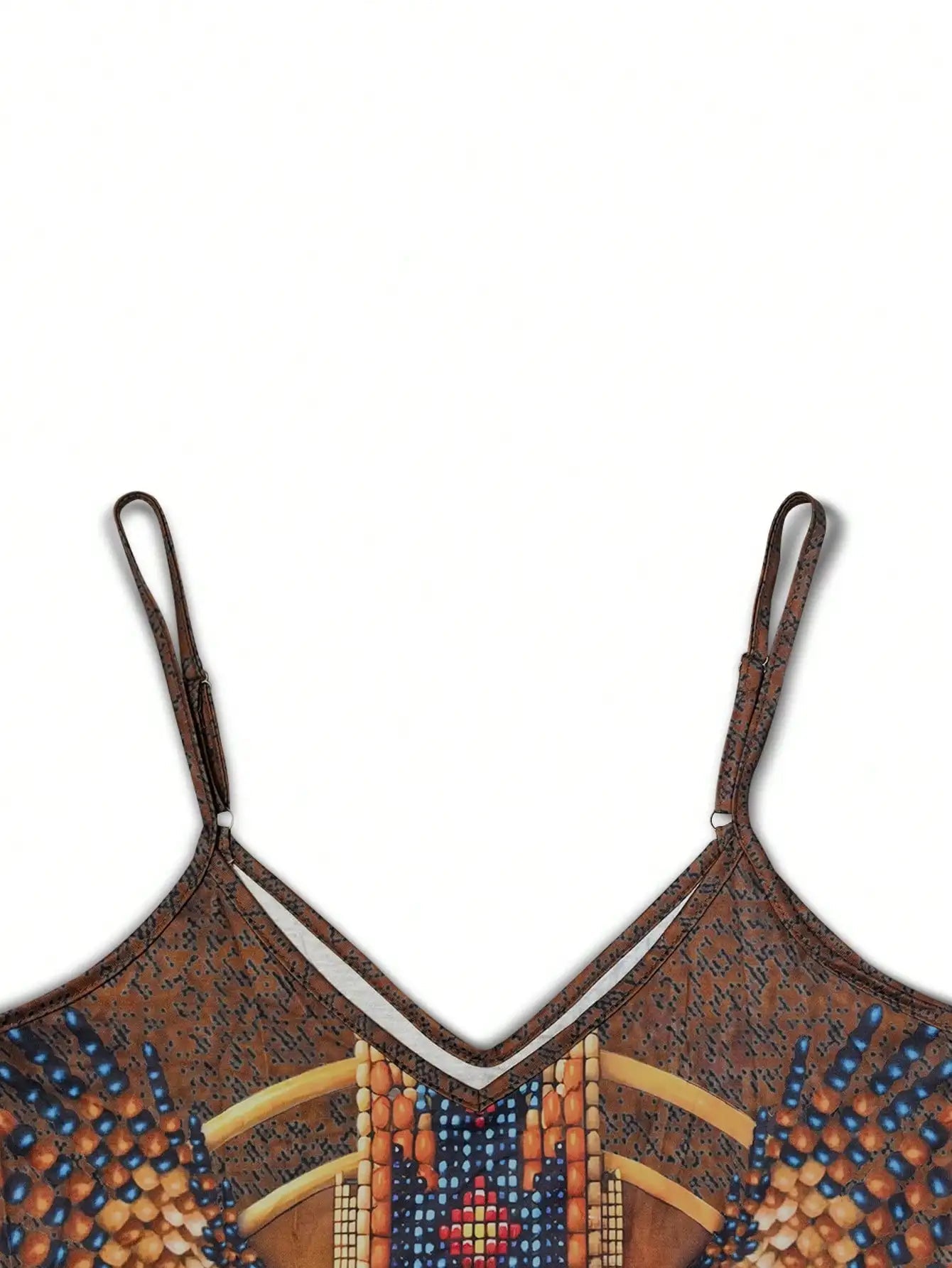 Women's Fashion Western Ethnic Print Casual Suspender Dress SwiftNest