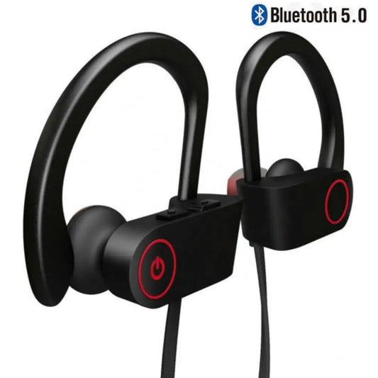 Wireless Bluetooth 5.0 Earbuds Stereo Headphones in Ear Headset Built-in Microphone Sports Waterproof Neck-hanging Headsets