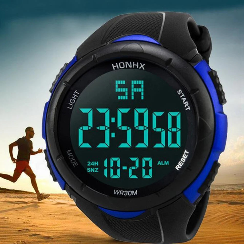 Sports Watch for Men Kid Student Teen Large dial Outdoor Sport Men Watch Multifunction digital Wristwatch Waterproof Alarm Clock