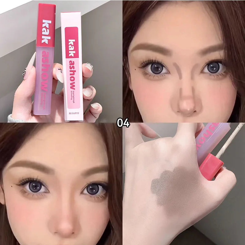 kakashow flawless beautification liquid, light and thin skin makeup, concealer highlights, natural makeup