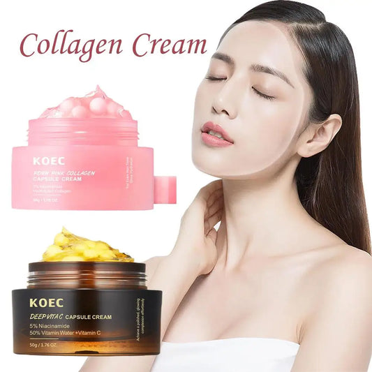 Koec Collagen Capsule Cream Deep Moisturizing Hydrating Strengthening Skin Barrier Long-lasting Nourishing Gentle Skin Care