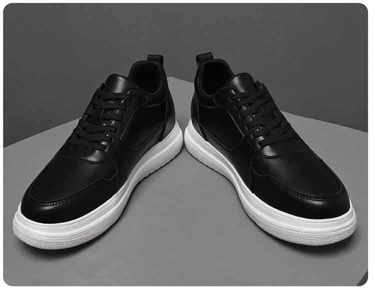 Fashion Men Casual Shoes Men Low Cut Sneakers Breathable Height Increasing Shoes 6/8/10CM Thick Sole Hard-Wearing Male Footwear