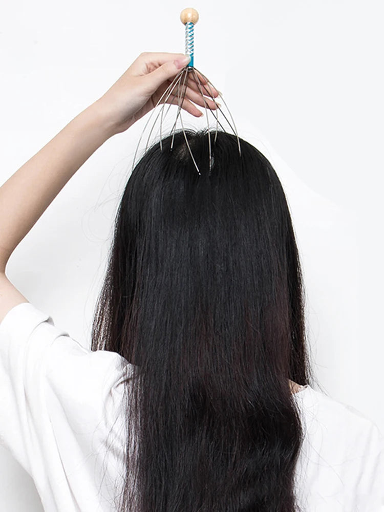 1pcs Head Massager Scratching Octopus Scalp Tool Non Soul Extractor Divine Tool Extraction Health and Wellness Head Therapy