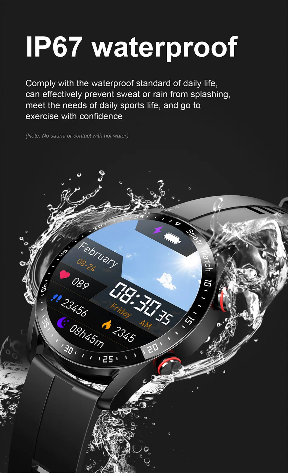 2025 New Outdoor Sports Smart Watch Men GT Series 1.53 inch AMOLED Screen Sports Watch ECG+PPG Health Smartwatch Man For Huawei