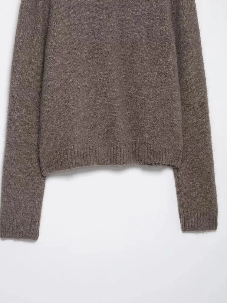 Women Autumn Winter Fashion Fall Vintage Patchwork Faux Fur Lapel Elegant Sweaters Single Breasted Knitwear Female Cardigans SwiftNest