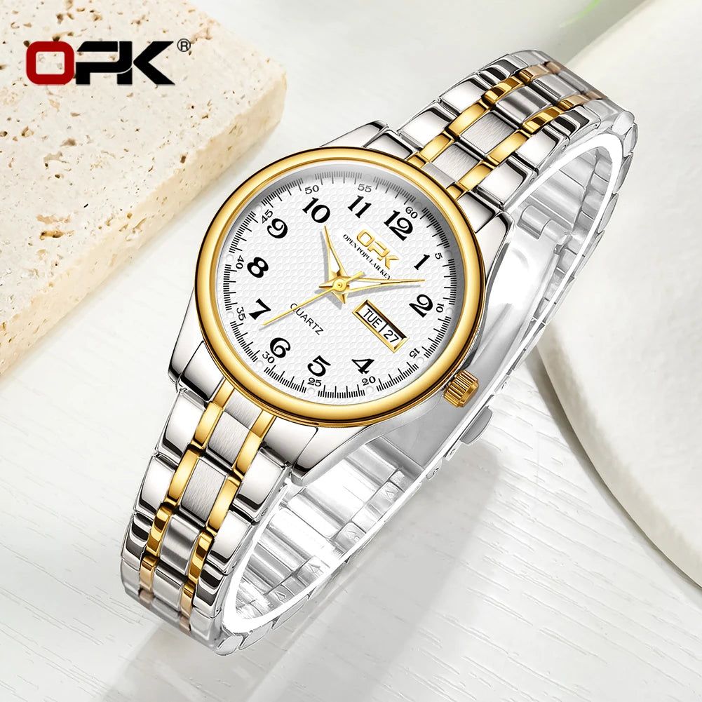 OPK 8110 Watch For Women Quartz Watch Waterproof Classic Luxury Brand Ladies Watch Stainless Steel Strap Watches Reloj Mujer SwiftNest