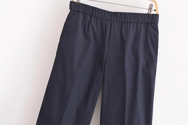 Women's Fashion Suit 2024 New Fall Side Stripe Long Sleeve Jacket Striped Casual Pants Elegant casual women's pantalon suit