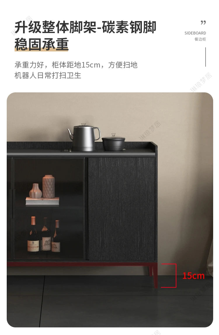 Kitchen Shelf Cabinets Living Room Storage Display Black Closets Cabinet Buffet Cupboard Mueble Recibidor De Entrada Decor