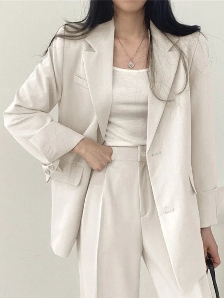 Fashion 2 Piece Sets Women Outfits Spring Autumn New in Korean Pants Sets Commuter Elegant Suit Coat 2 Piece Sets Women Jacket SwiftNest