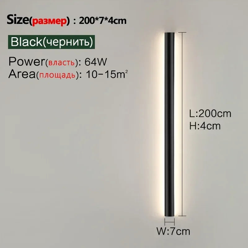 Bedroom Wall Lamp Simple Modern Living Room Background Wall Lamp Led Minimalist Long Entry Porch Aisle Corridor Lamps