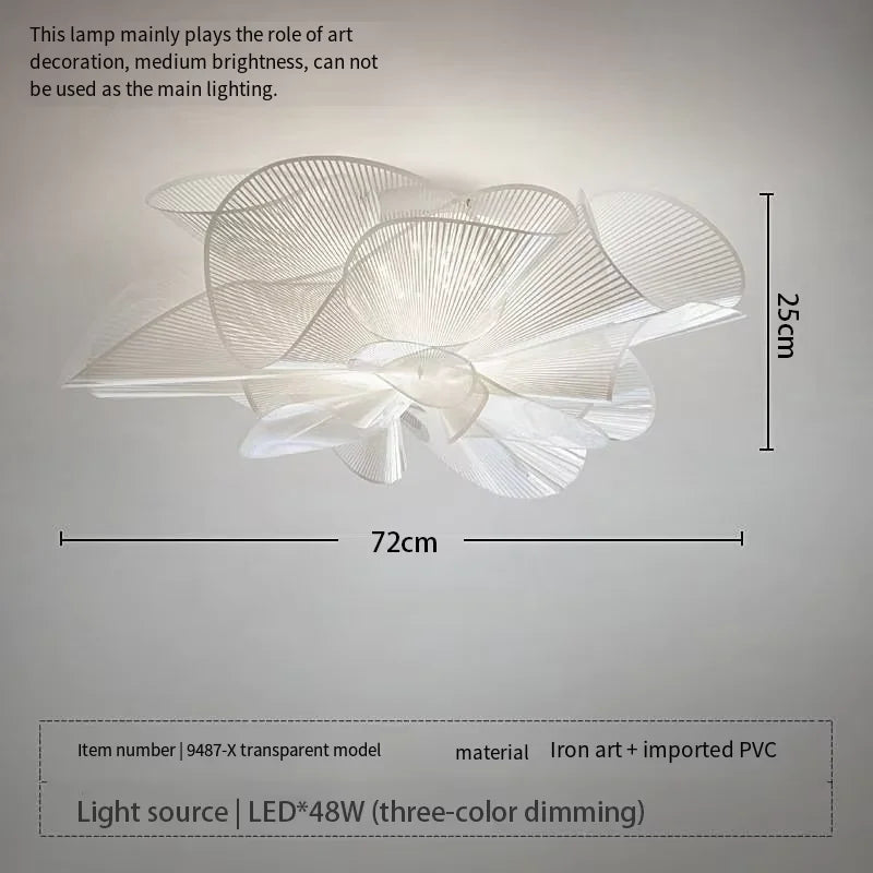 Bedroom light new light luxury modern simple northern Europe advanced sense petal lamps bedroom ceiling light