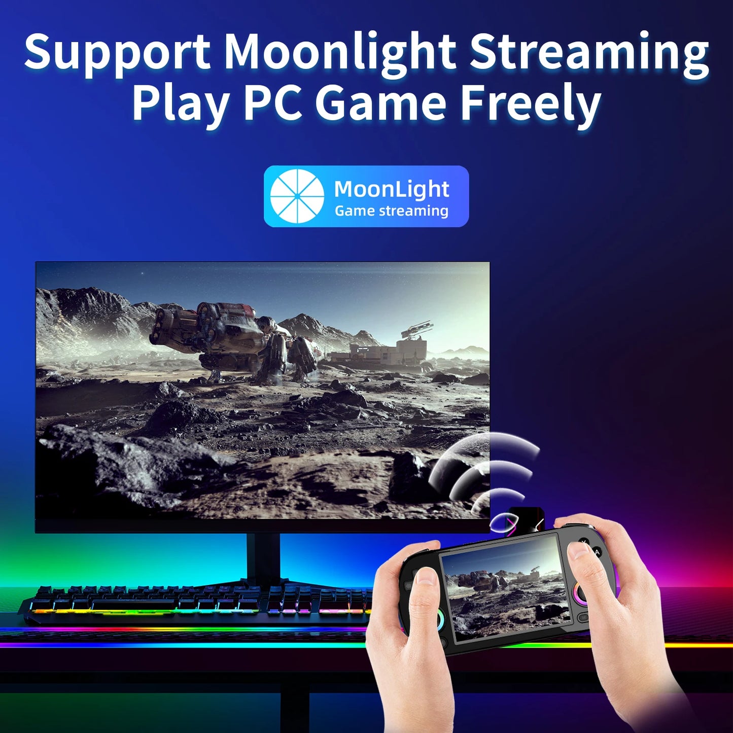 ANBERNIC RG40XX H Handheld Game Console Linux 64-bit System 4.0 inch IPS 3200mAh Retro Video Gaming Console 64G 5000+ Games Gift