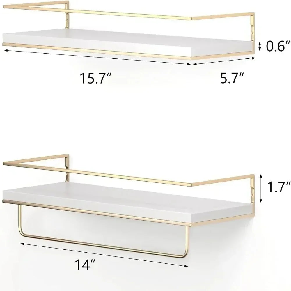 Bathroom Shelving Wooden Towel Rack Toilet Cosmetics and Toiletries Storage Kitchen Display Rack  Wall Mounted Storage Holder