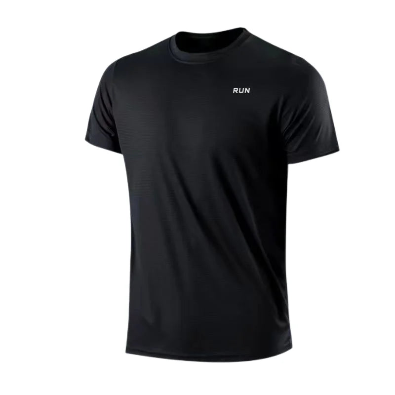 Men's Quick Dry Short Sleeve Gym Running Moisture Wicking Round Neck T-Shirt Training Exercise Gym Sport Shirt Tops Lightweight SwiftNest