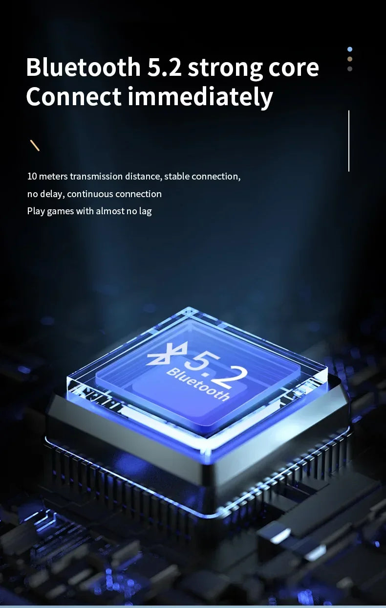 Bluetooth 5.2 Business Wireless Headphone Ear-Hook Mini HIFI Bass Noise Cancelling Earphone With Mic Earbuds Sport Game Headset