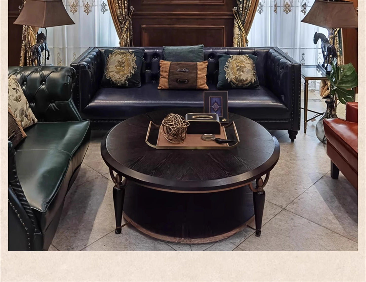 European American Curtains for Living dining Room Bedroom  Retro High-end Court French Villa Blackout Luxury Atmosphere High-end