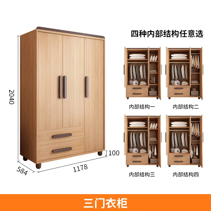 Storage Wooden Wardrobes Bedroom Hanger Shirts Clothing Wardrobes Layered Apartment Ropero Armable De Ropa House Accessories