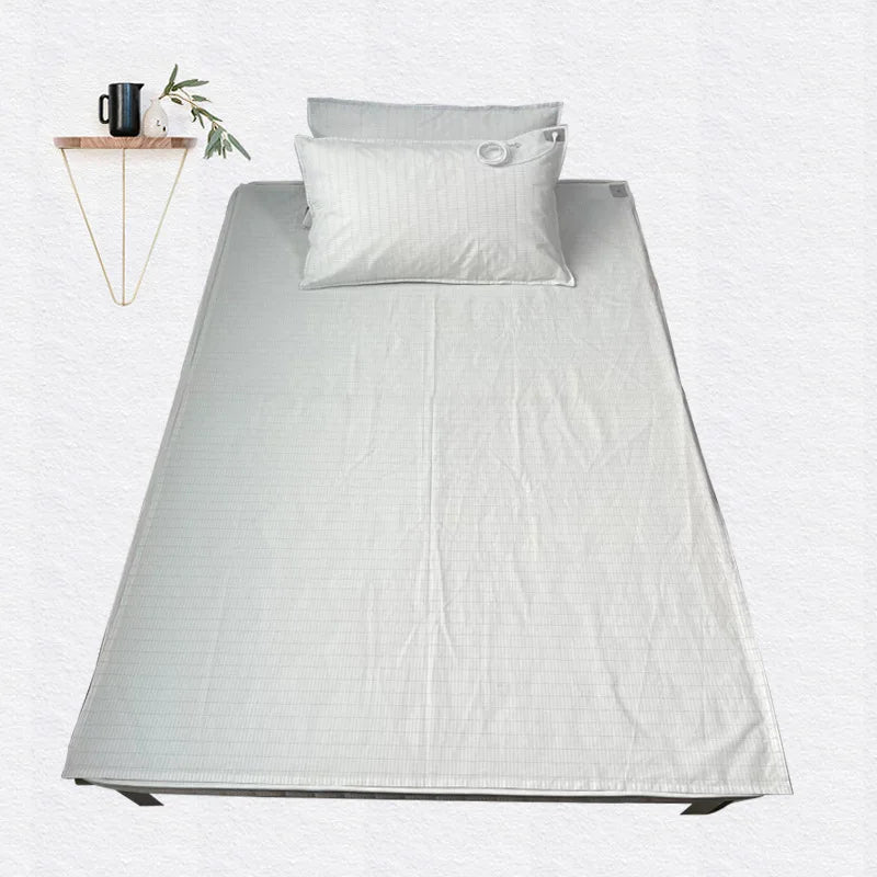 ملاءة سرير أرضية ملاءة مسطحة Earth Benefit Nature Health Well Grounded اتصال ذهبي سلك أرضي مقابس AU / مقابس UK / مقابس EU