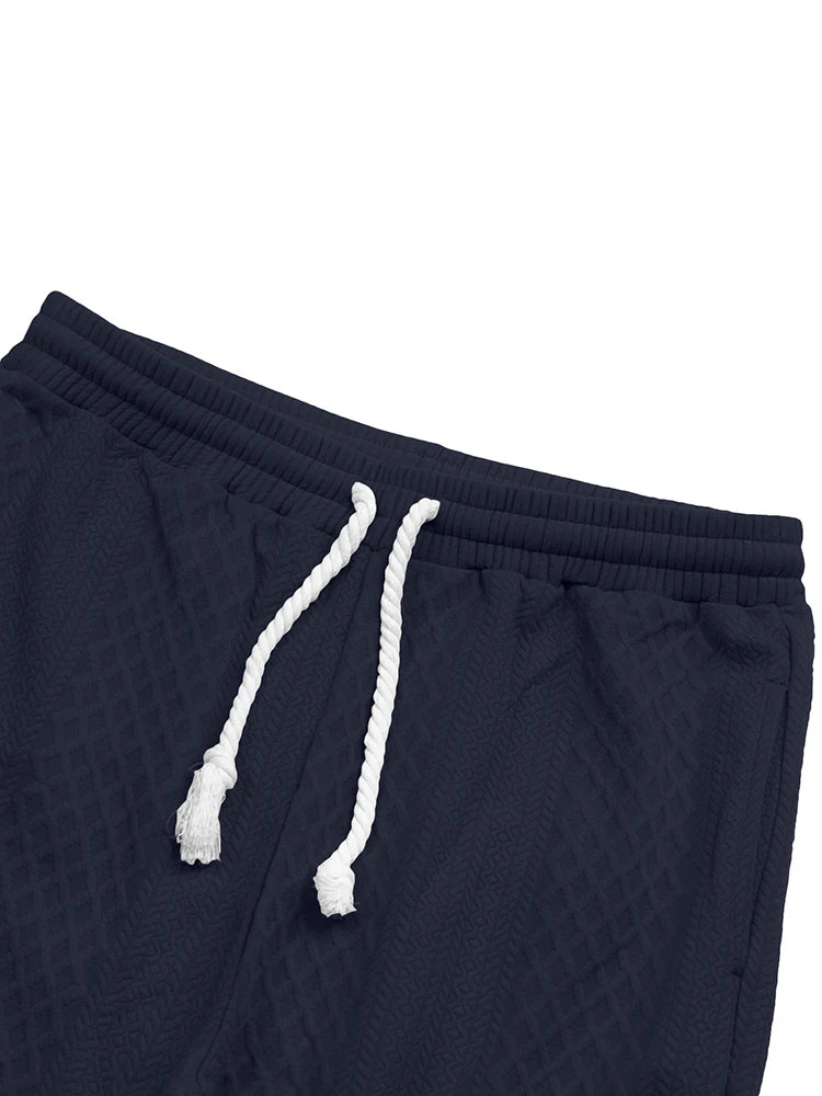 Outdoor Sports Men's Tracksuits Fashion Textured Long Sleeve Hoodies And Pants Two Piece Suits Fall Winter Men's Casual Outfits