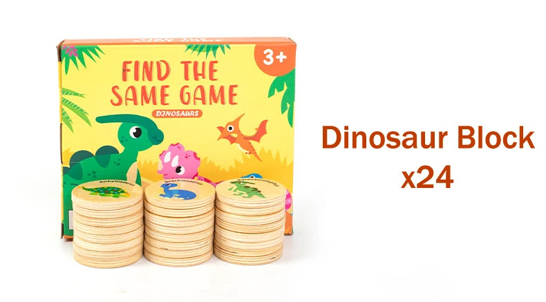 لعبة خشبية للأطفال، لعبة أحجية مطابقة الديناصور، لعبة مونتيسوري التعليمية للأطفال